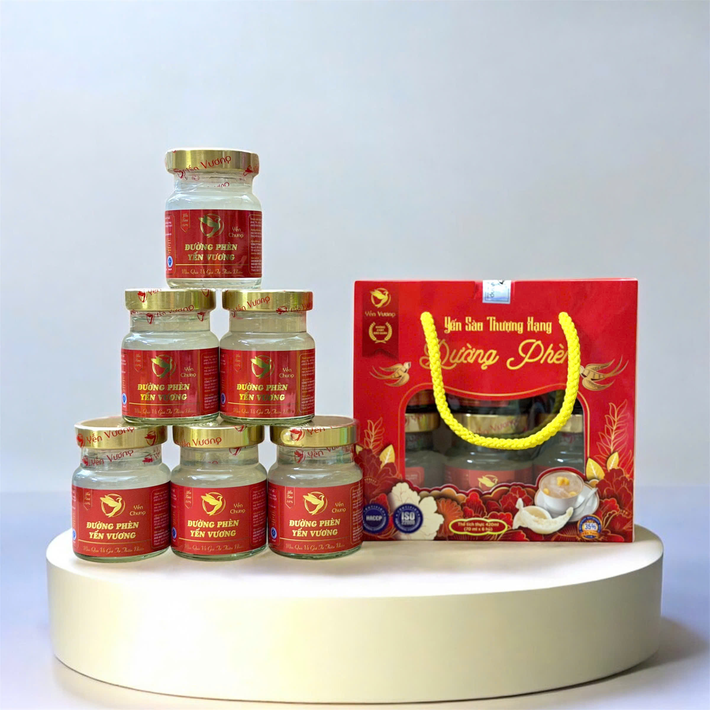 Lốc 6 hũ yến Vương 70ml Đường Phèn